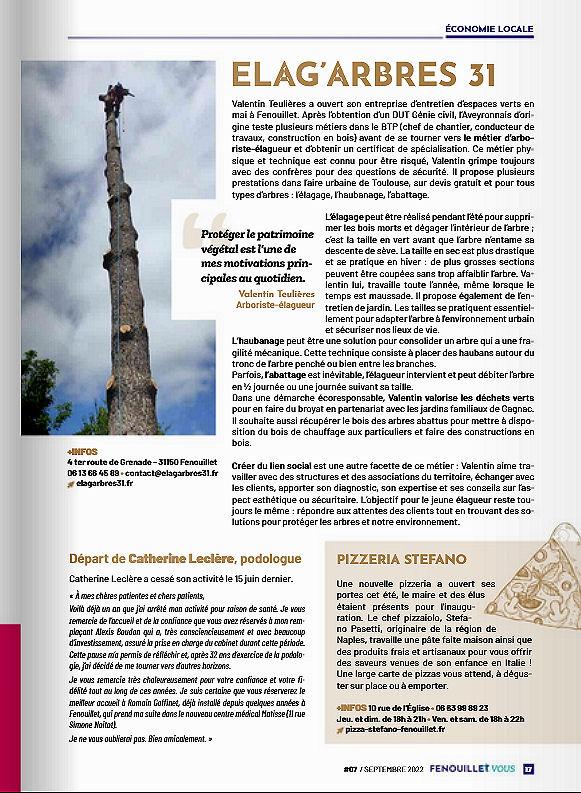 Article de presse Elag'Arbres 31